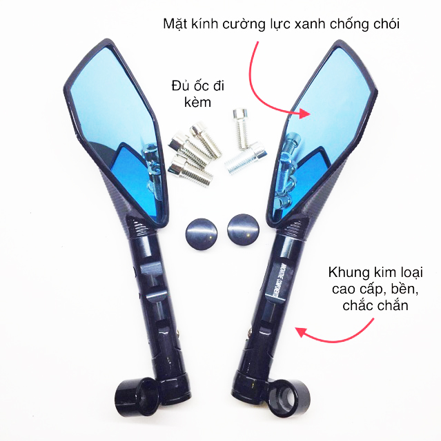 [GIÁ 1 ĐÔI] Cặp gương RIZOMA 5 cạnh MÀU ĐEN