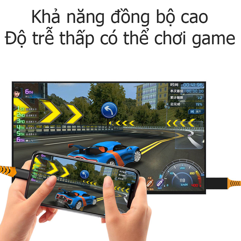 Cáp HDMI FullHD cho iPhone, iPad - hỗ trợ iOS 12 cao cấp