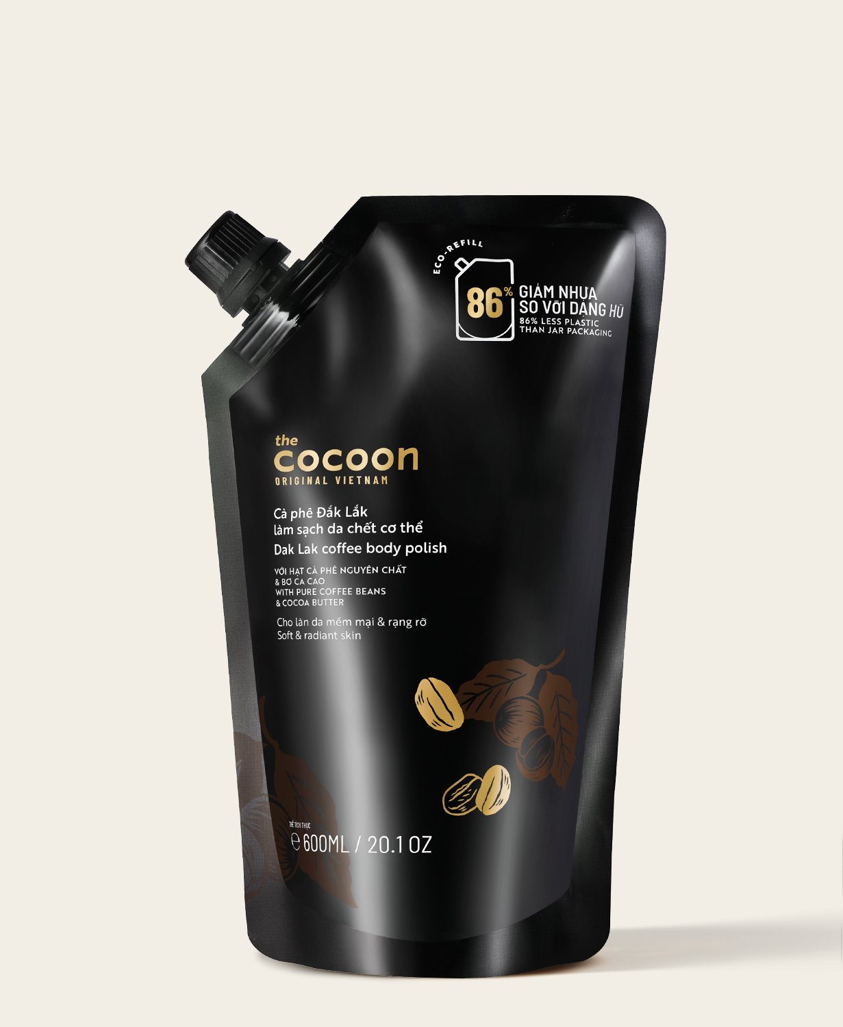 Tẩy da chết cà phê cocoon body 200ml lyo shop
