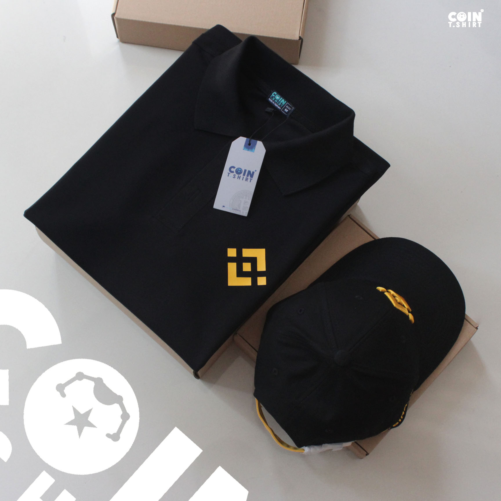 Áo Polo cao cấp  Binance, Bitcoin, Cointshirt, ETHEREUM