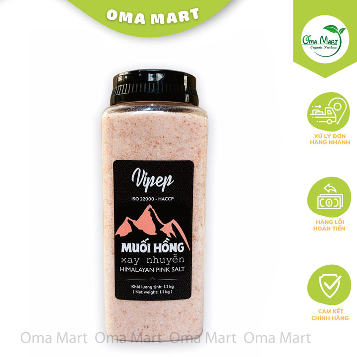 Muối hồng himalaya dạng mịn Vipep 1,1kg