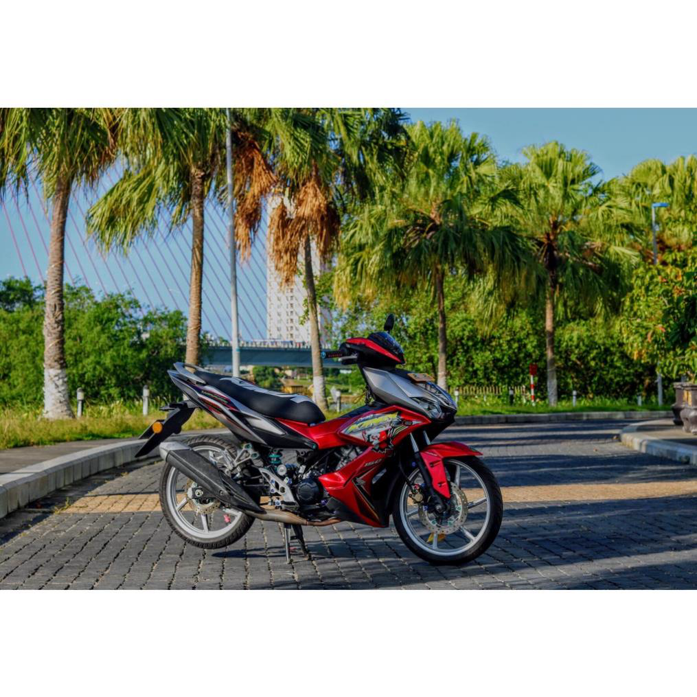 Tem Rời Dán Xe Winner X Mẫu King Drag Đỏ Bạc Đen