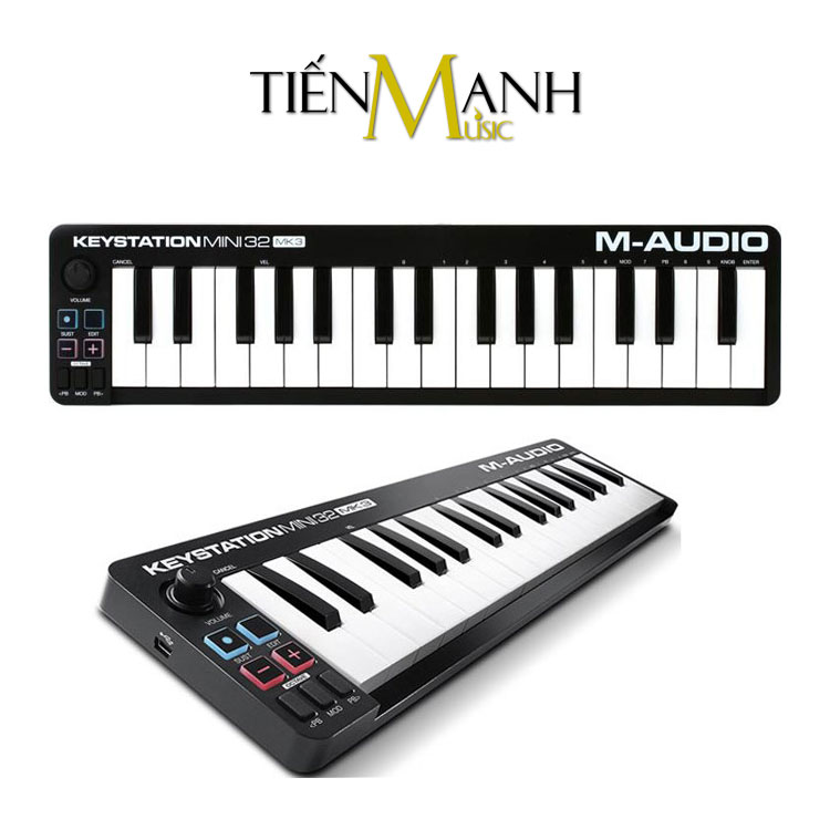M-Audio Keystation Mini 32 MK3 Ultra Portable USB MIDI Keyboard Controller MKIII MAudio Bàn phím làm nhạc - Sản xuất âm nhạc producer