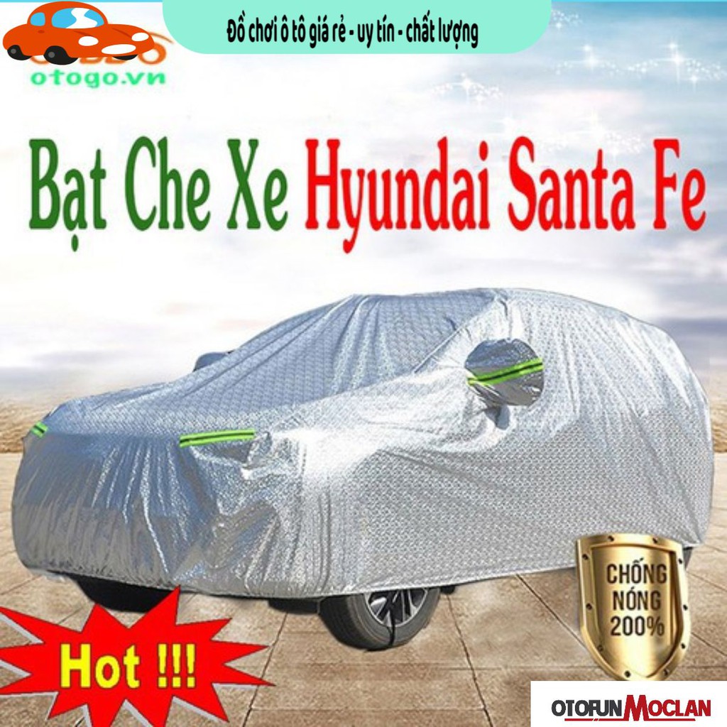 Bạt Che Phủ Xe Santafe Cao Cấp (bạt 3 lớp Tráng Nhôm, chống xước)