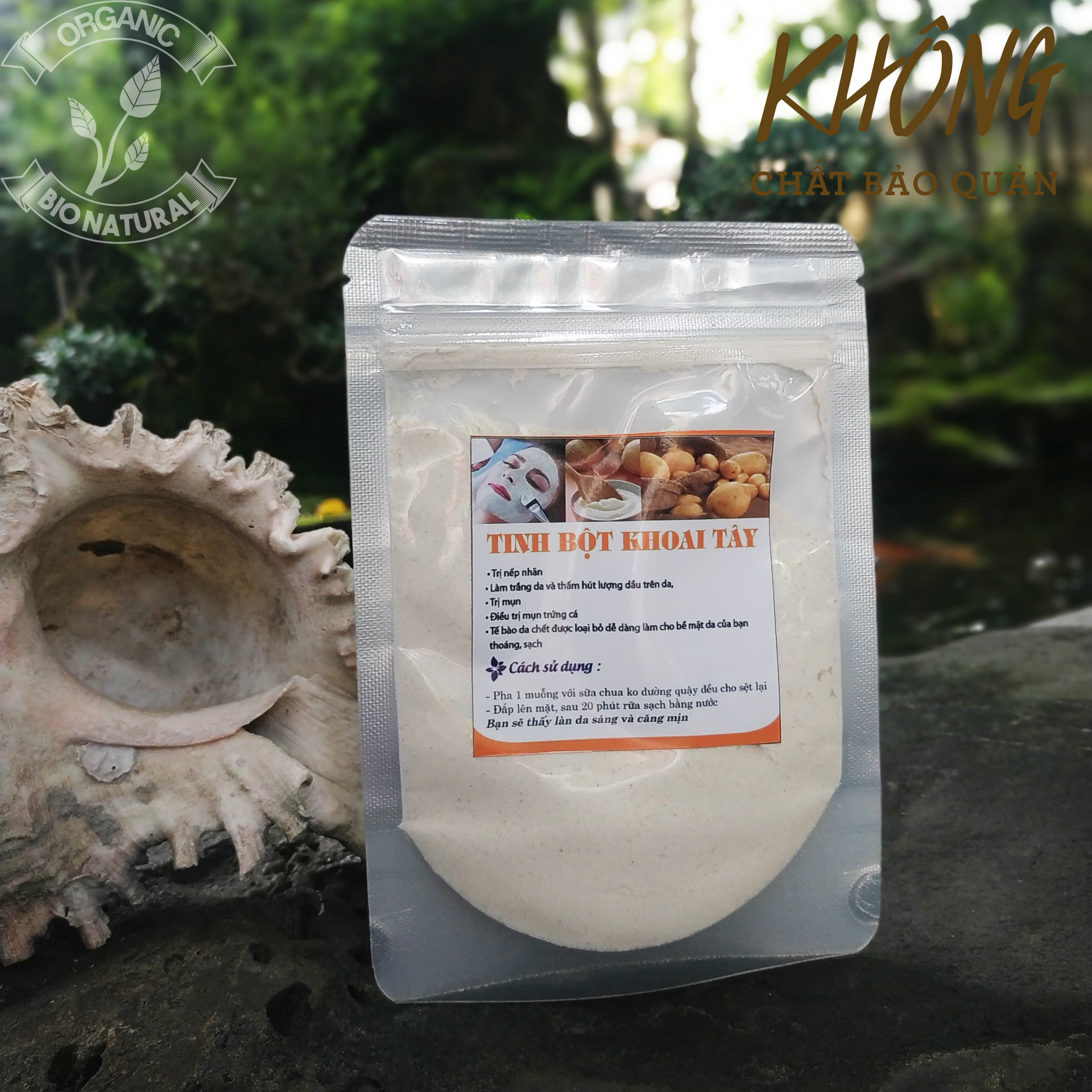 [BIONATURAL] Bột Đắp Mặt Nạ Tinh Bột Khoai Tây Handmade 50gr