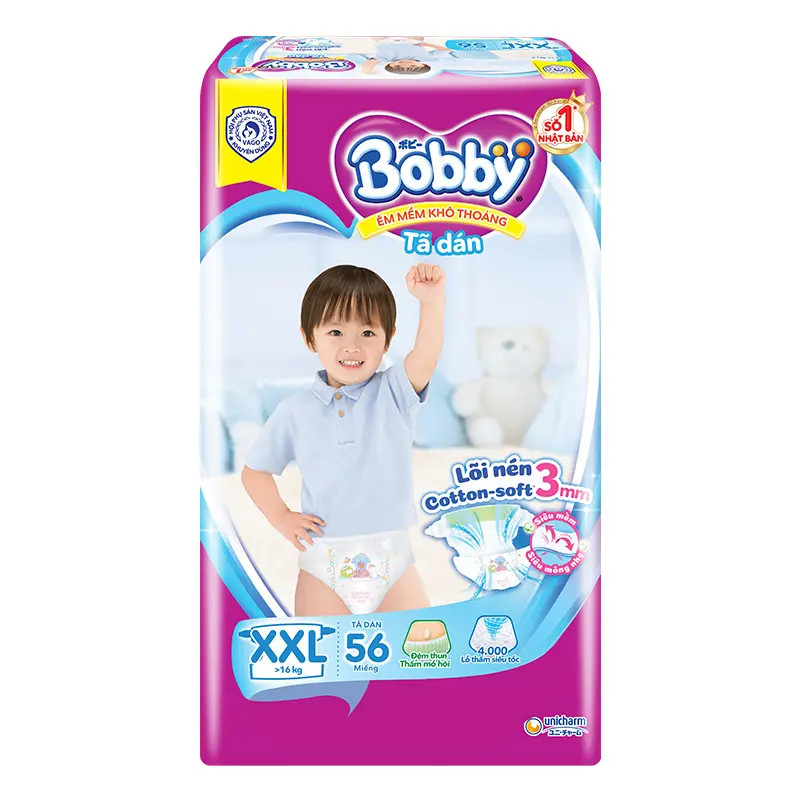Tã dán Bobby Đủ Size M76/L68/XL68/XXL56