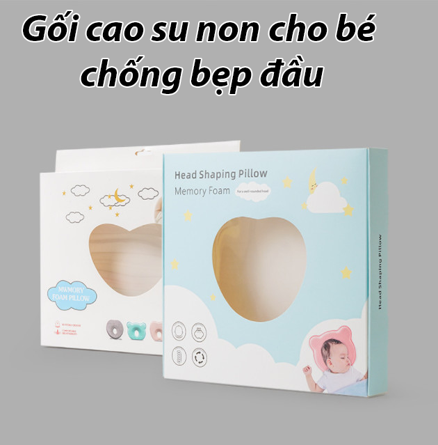 GỐI CAO SU NON CHO BÉ CHỐNG MÉO ĐẦU