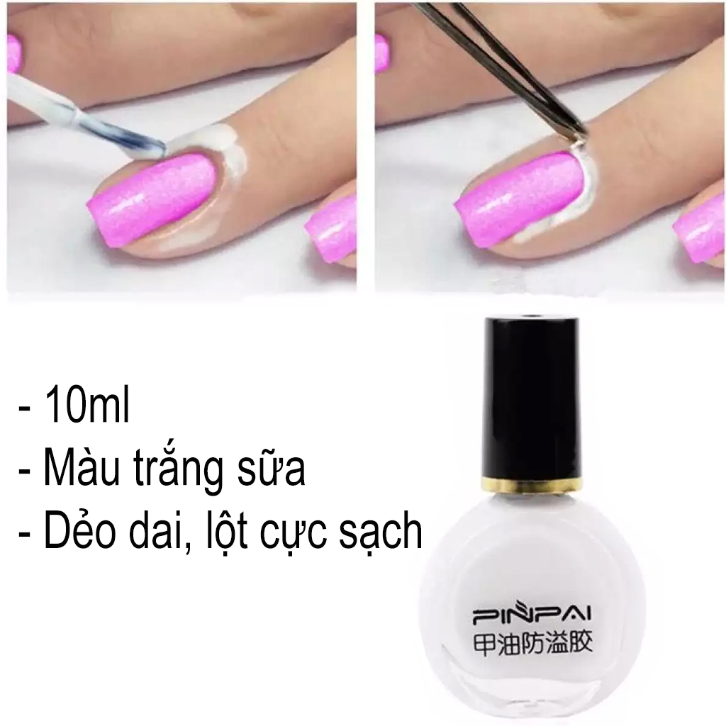 [HCM]Sơn lột Pinpai chống lem viền móng