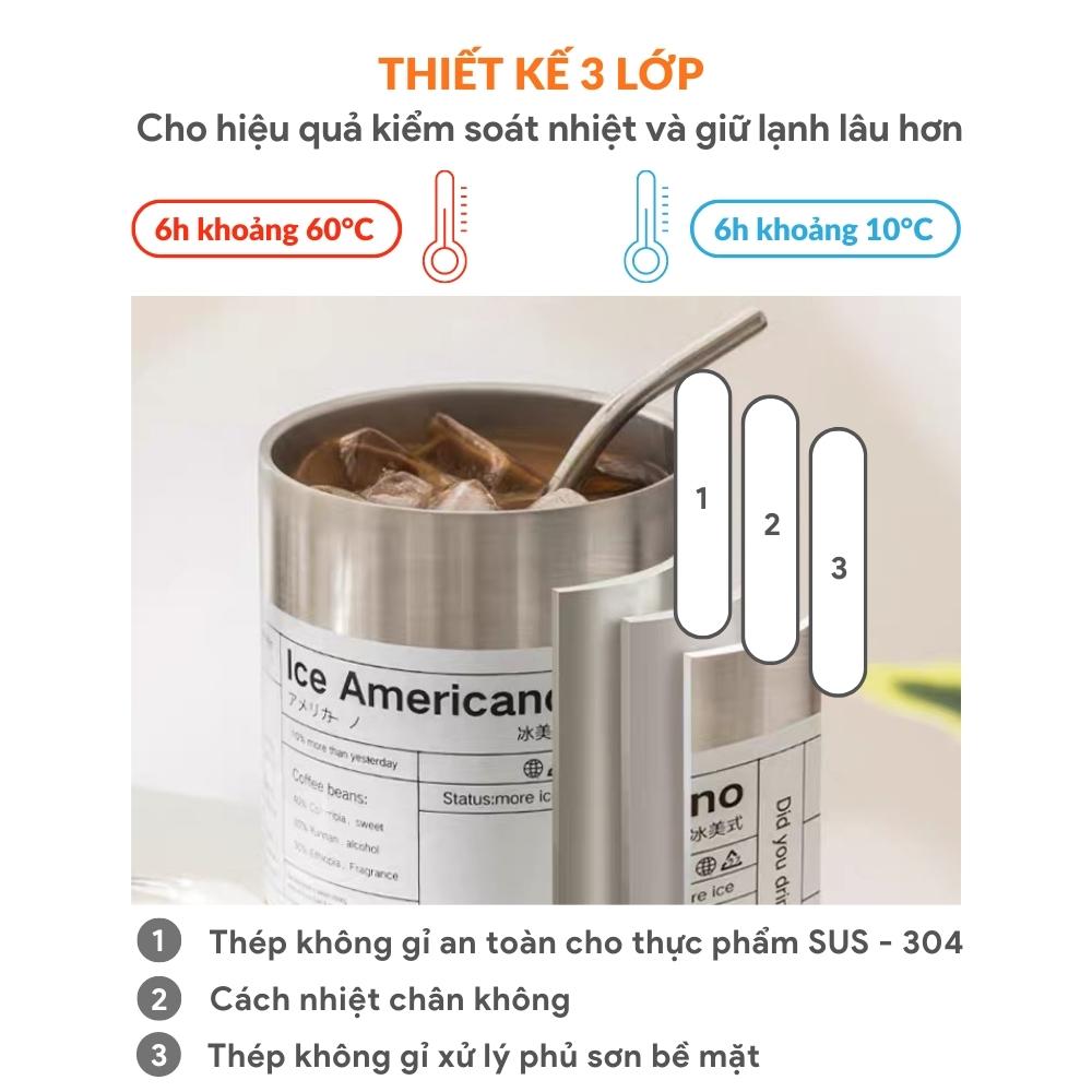 Bình Giữ Nhiệt Inox 304 CHÍNH HÃNG Dung Tích 600ml Có Tặng Kèm Ống Hút, Giữ Nhiệt 8 - 10 Tiếng Thiết Kế Sang Trọng, Có Nắp Chống Tràn Bình, Giữ Nhiệt Bình Nước, Giữ Nóng Lạnh Lâu, Binhgiữ nhiệt