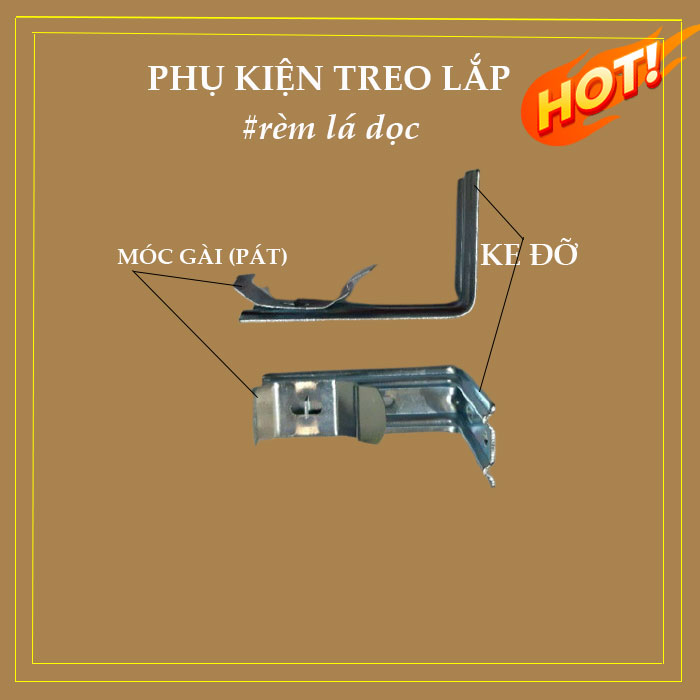 Móc treo rèm lá dọc, Ke đỡ lắp đặt màn rèm lá dọc - 13k/cái