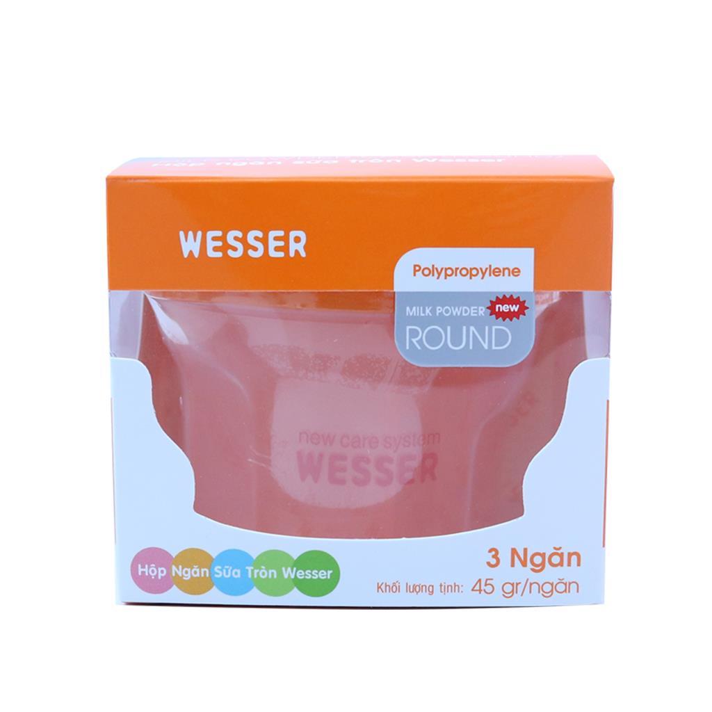 [HCM]Hộp Ngăn Chia Sữa Tròn Wesser 45gr