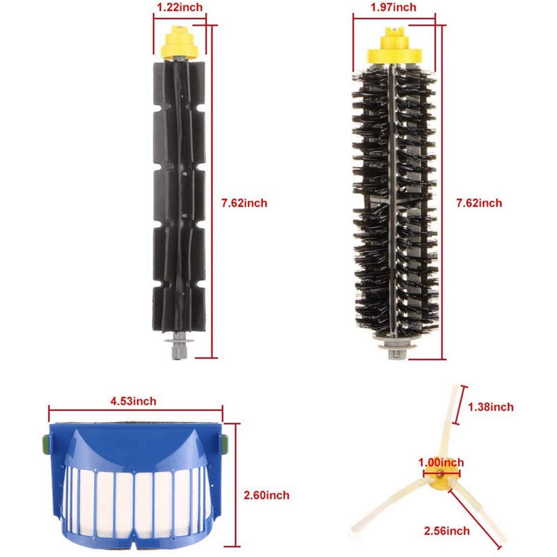 Set Di Spazzole Di Ricambio Per IRobot Roomba 600 610 614 620 625 630 635 640 645 650 655 660 665 670 671~p135537879 - Foto 8