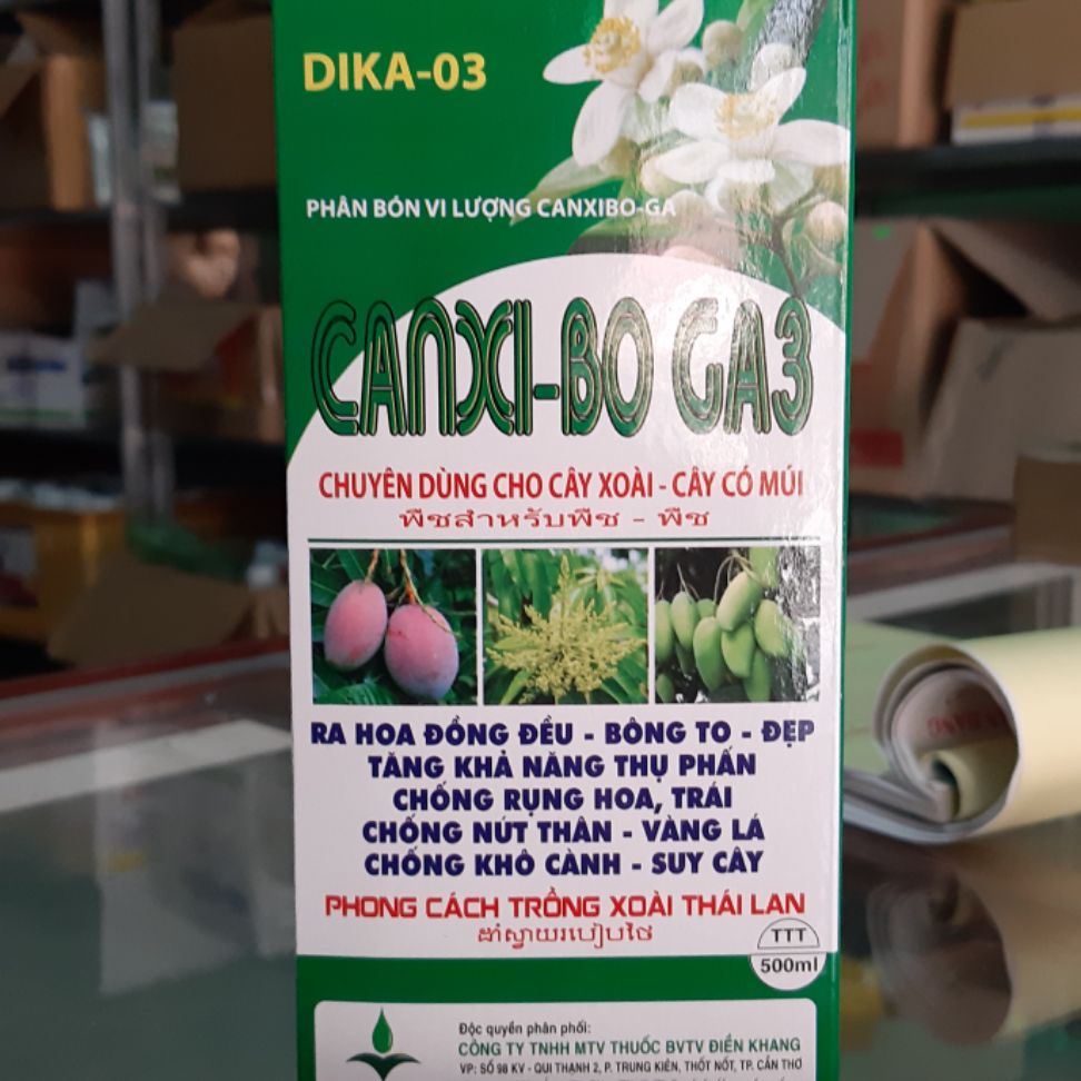 Canxi-Bo Ga3 chai 500ml pha 400 lít