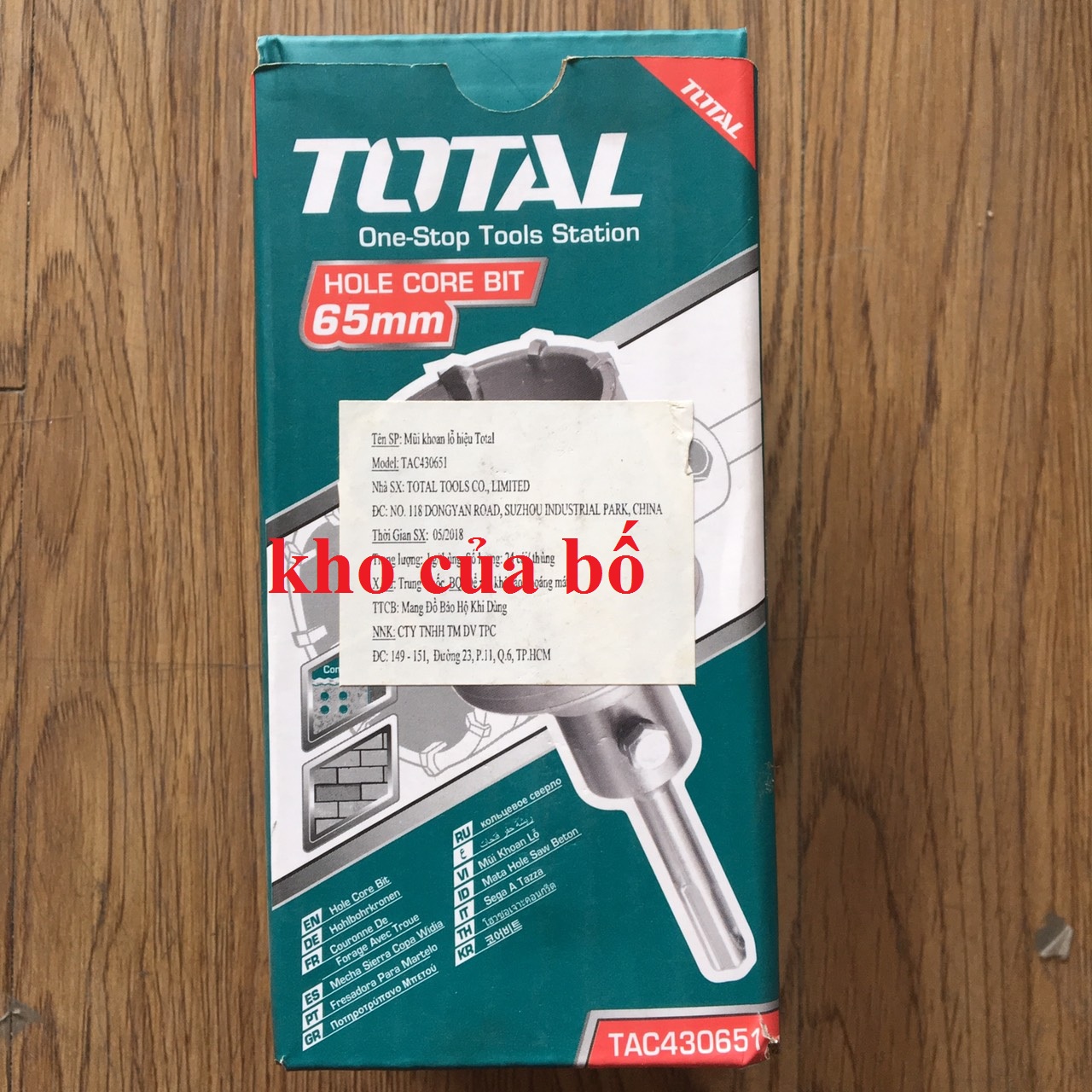 Mũi khoan lỗ (65) Total vTAC430651