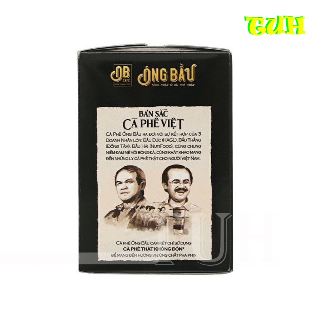 [Hộp 10 Gói 24g]Cà Phê Sữa Đá Ông Bầu, cà phê ob, ob cafe-TUH Store