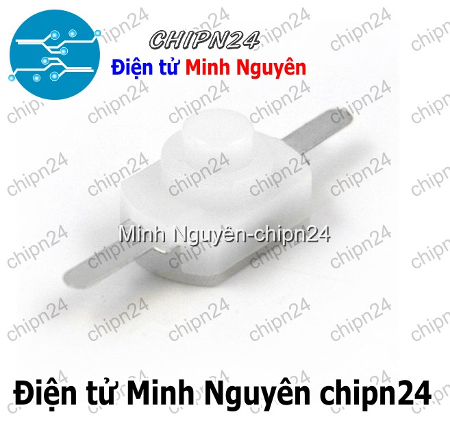 [3 cái] (F103.5) Công tắc đèn pin 2P 1208YD Trắng - HH002843