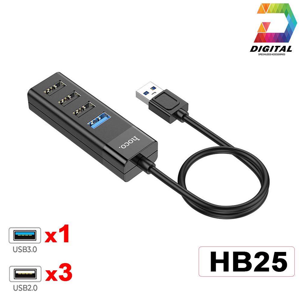 Genuine hoco hb25 usb 2.0 and usb 3.0 splitter