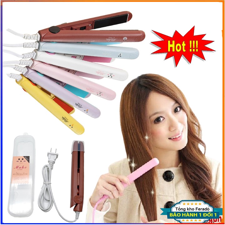 Máy Ép Uốn Duỗi Là Tóc Mini Cầm Tay - Máy Tạo Kiểu Tóc Đa Năng MAKE TIME