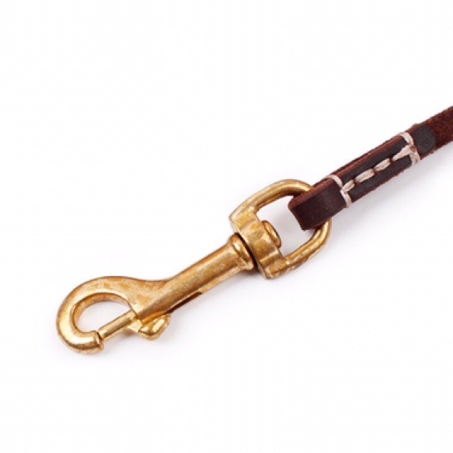 Dây dắt chó đi show bằng da bò bản 0,8cm
