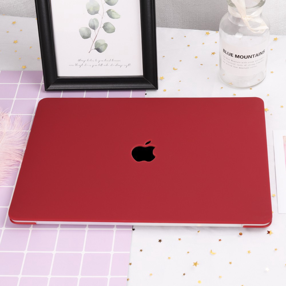 Case ,Ốp Macbook Màu Đỏ booc đô Đủ Dòng (Tặng Kèm Nút Chống Bụi )