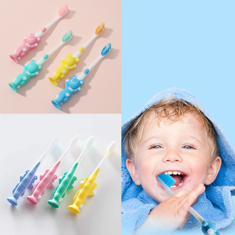 Tkvt2028 bàn chải đánh răng hình thú xuất nhật cho bé - set 4 chiếc