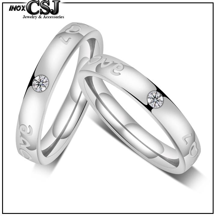 NHẪN CẶP ĐÔI INOX, NHẪN TÌNH NHÂN CHỮ LOVE NC066 đẹp, không đen - tặng hộp đựng xinh xắn