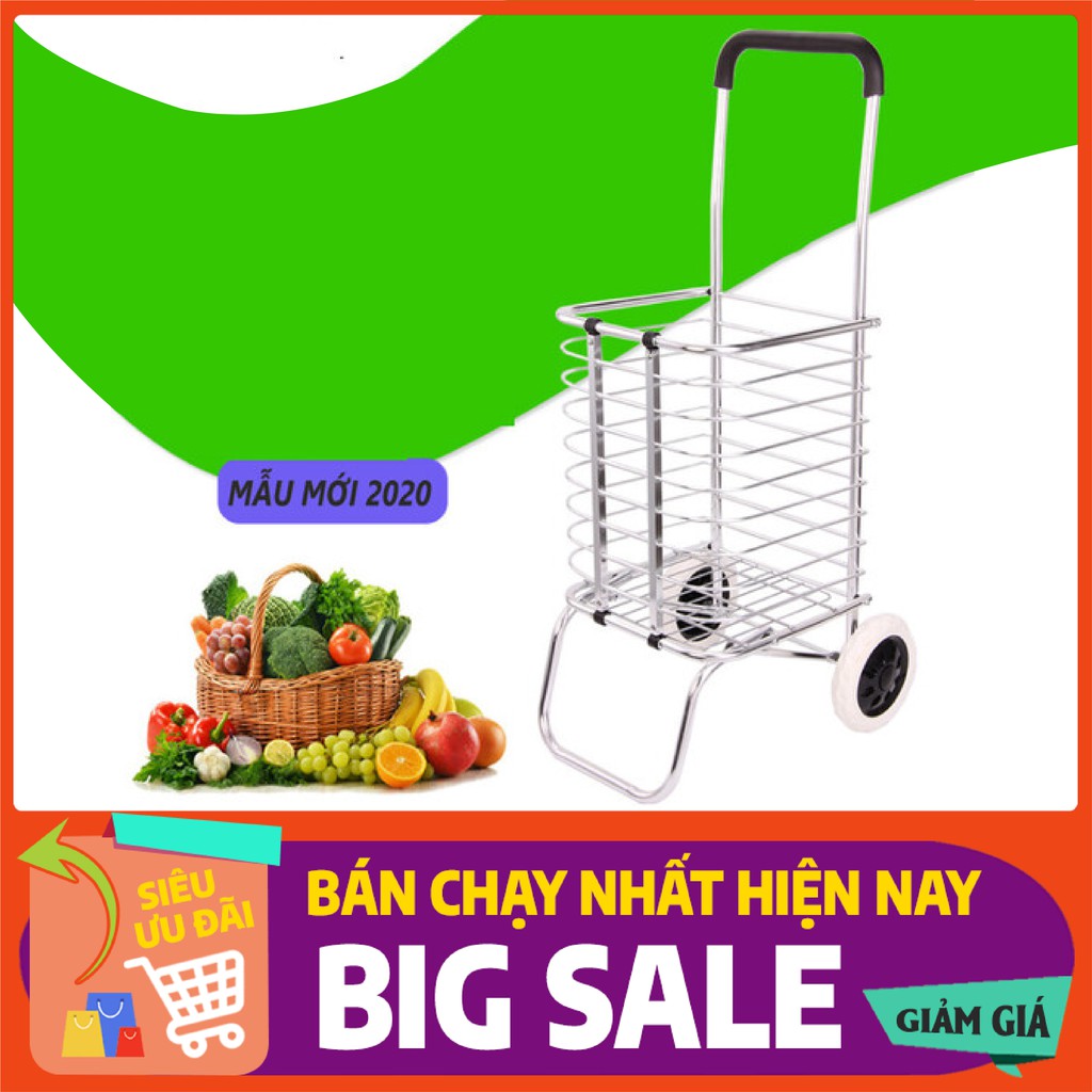 Xe Kéo Đi Chợ, Đi Siêu Thị Có Giỏ Hàng - XDC01