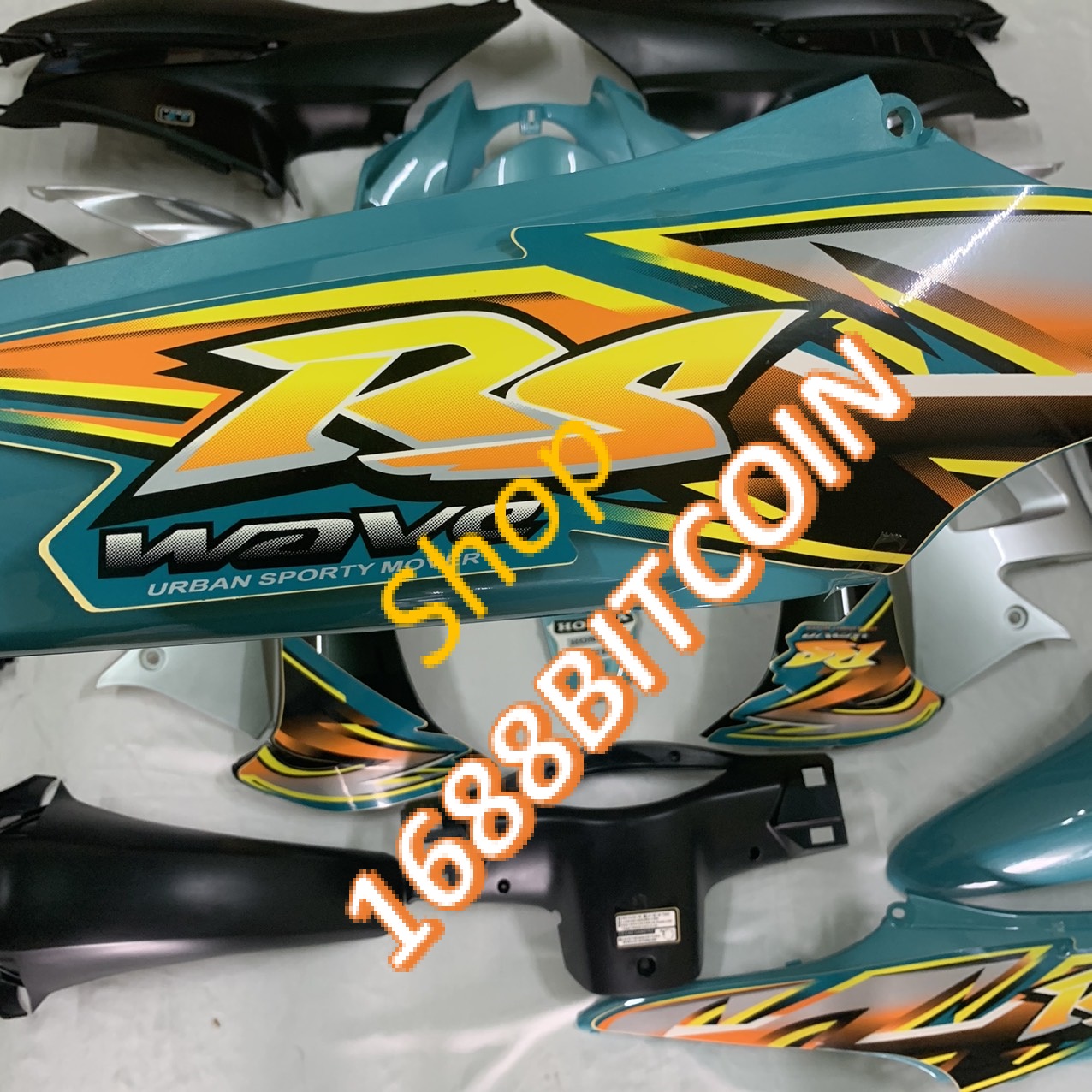 Bộ vỏ nhựa - Dàn áo  Wave RS ,  S100 ,wave A , alpha ,wave 2006 đến 2016 màu Ngọc Đen - nhựa trắng nguyên sinh ABS cao cấp