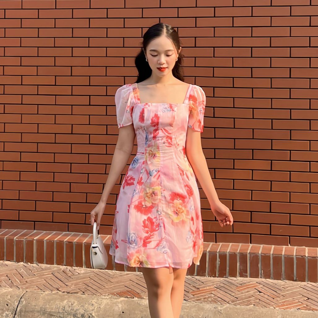 OLV - Đầm Rosaca Square Neck Dress