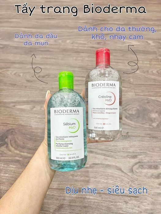 Tẩy trang Bioderma.