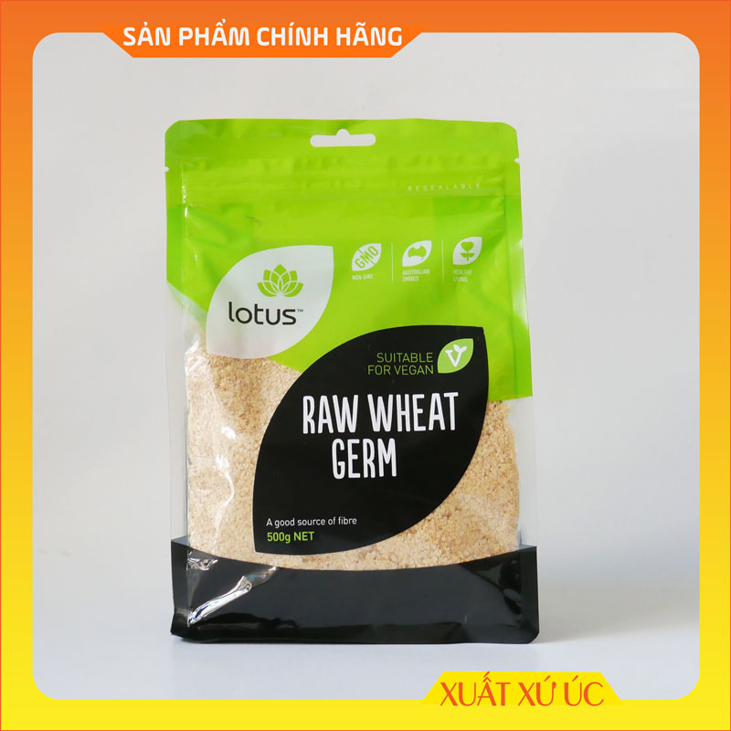 Phôi lúa mì Raw Wheat Germ 500gr - Lotus Australia