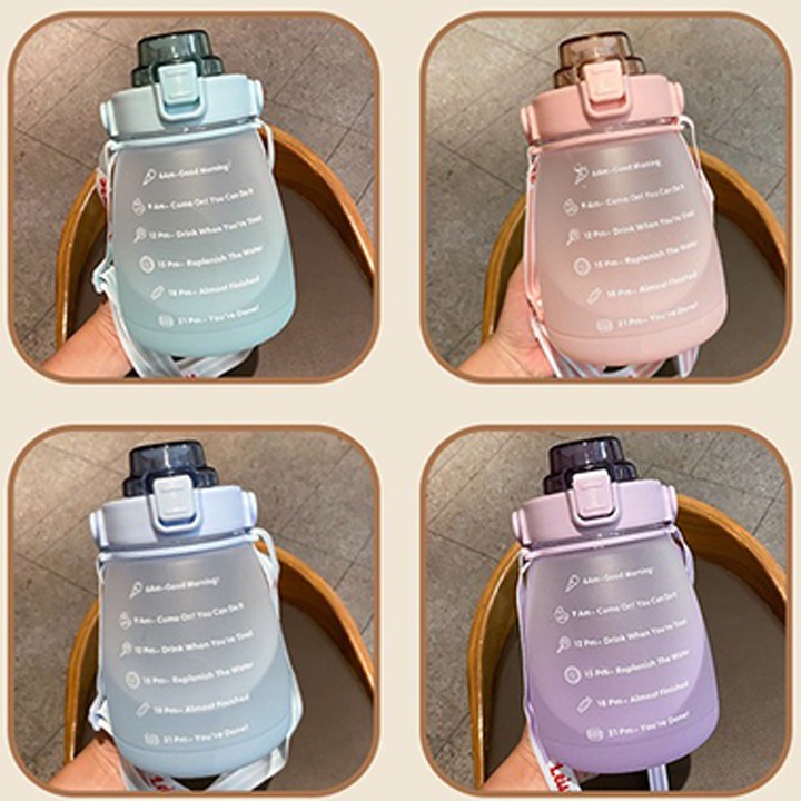 Bình Đựng Nước 1400ml Dễ Thương Có Vạch