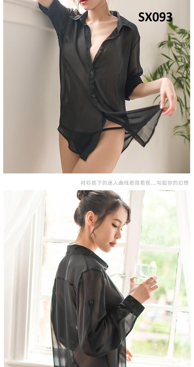 Áo ngủ sexy cao cấp SX093 - kiểu sơ mi