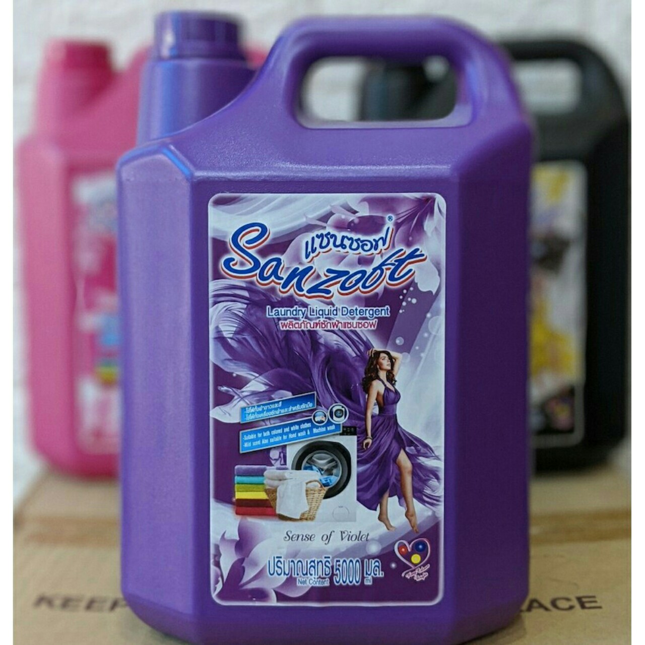 Nước giặt, xả thái lan, sanzoft 6 in 1 ( can 5L)