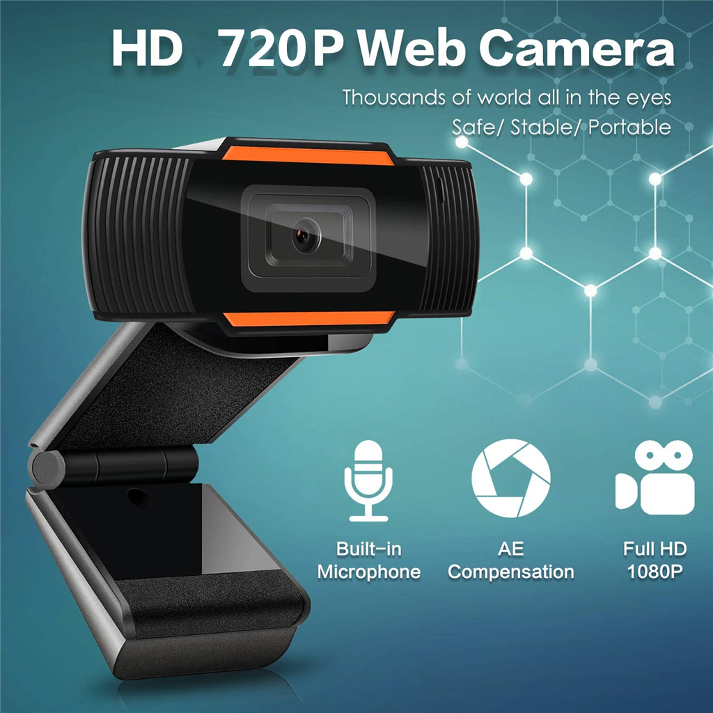 Webcam chân cao có micro và đế hít