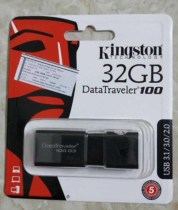 Usb kingston 3.0 32gb datatraveler 100 g3 tốc độ cao bh 24 tháng - giá siêu rẻ