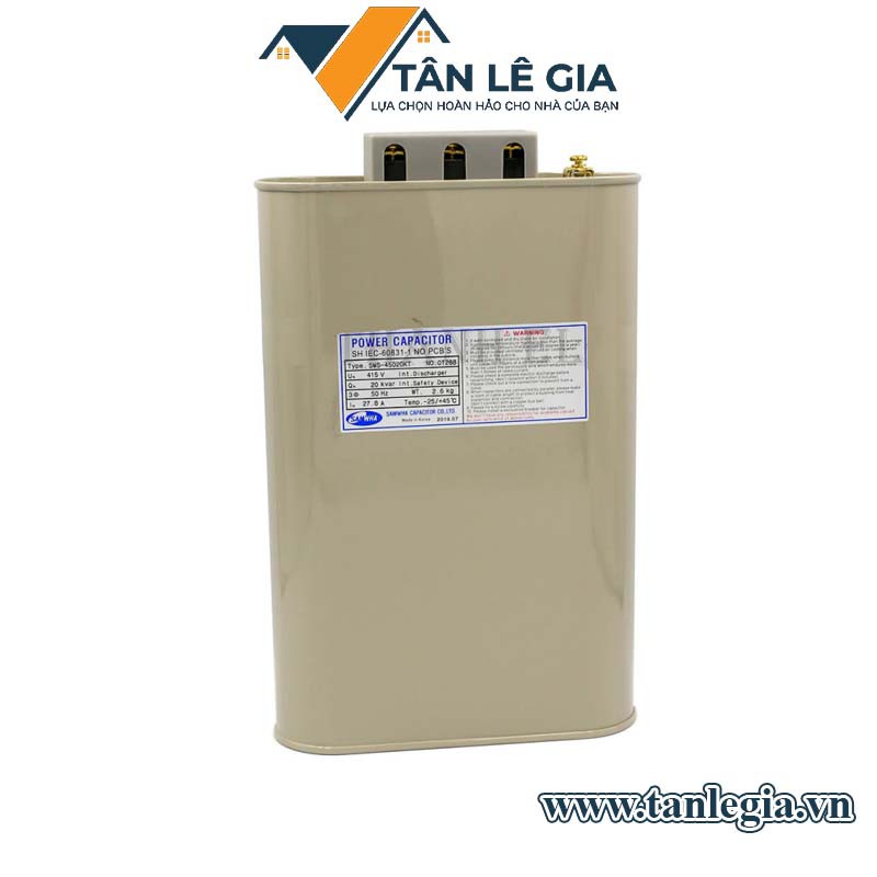 Sms-4150200kst : tụ bù 20kvar 3p 415v