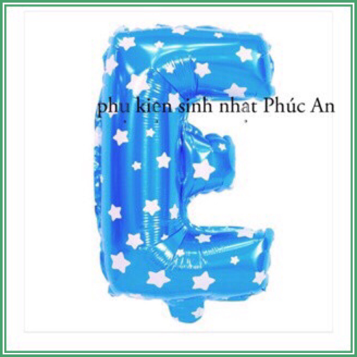 Bóng phao bảng chữ cái 40cm xanh chấm bi mừng sinh nhật hpbd