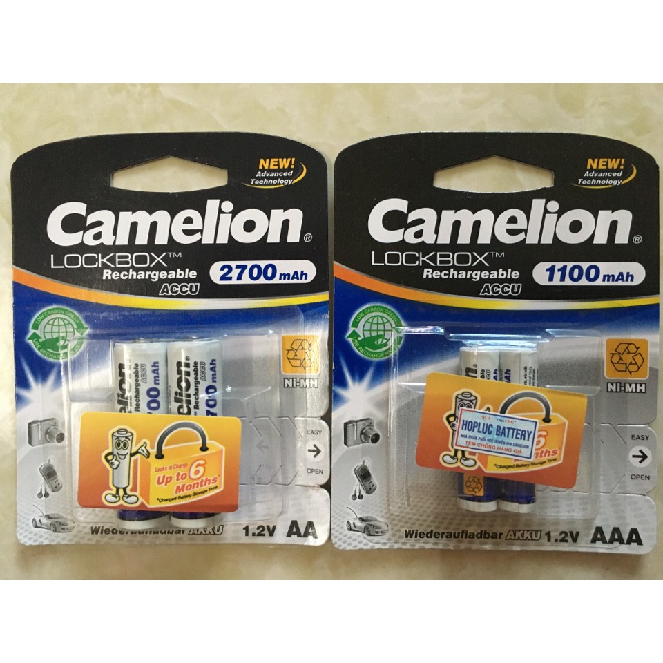 Pin sạc AA Camelion 2700 mAh CHÍNH HÃNG