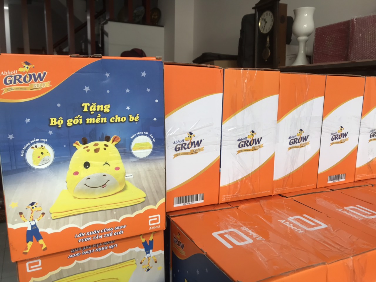 Bộ mền gối cho bé quà tặng Abbott Grow