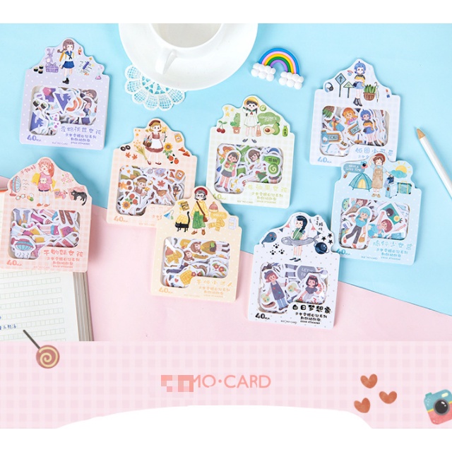 [Hàng mới về] Set Sticker Cô Gái nhiều mẫu mã Công việc