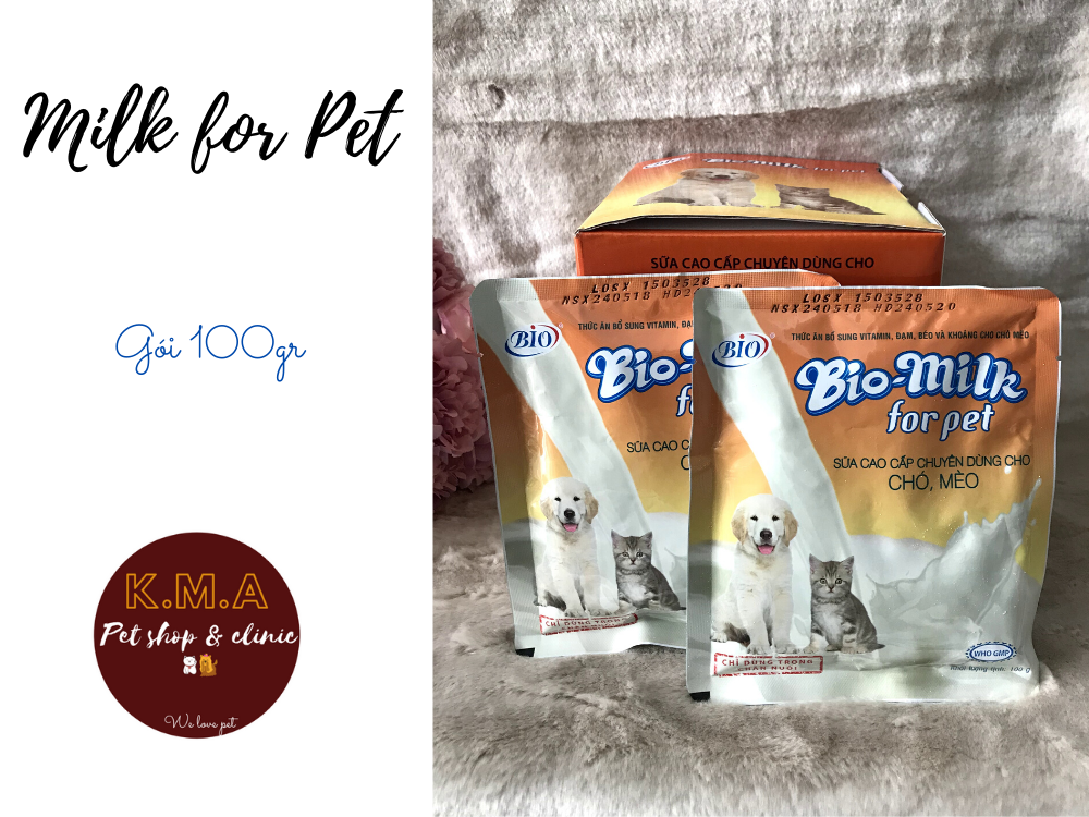 Sữa cao cấp dành cho chó mèo - Bio Milk For Pet gói 100gr