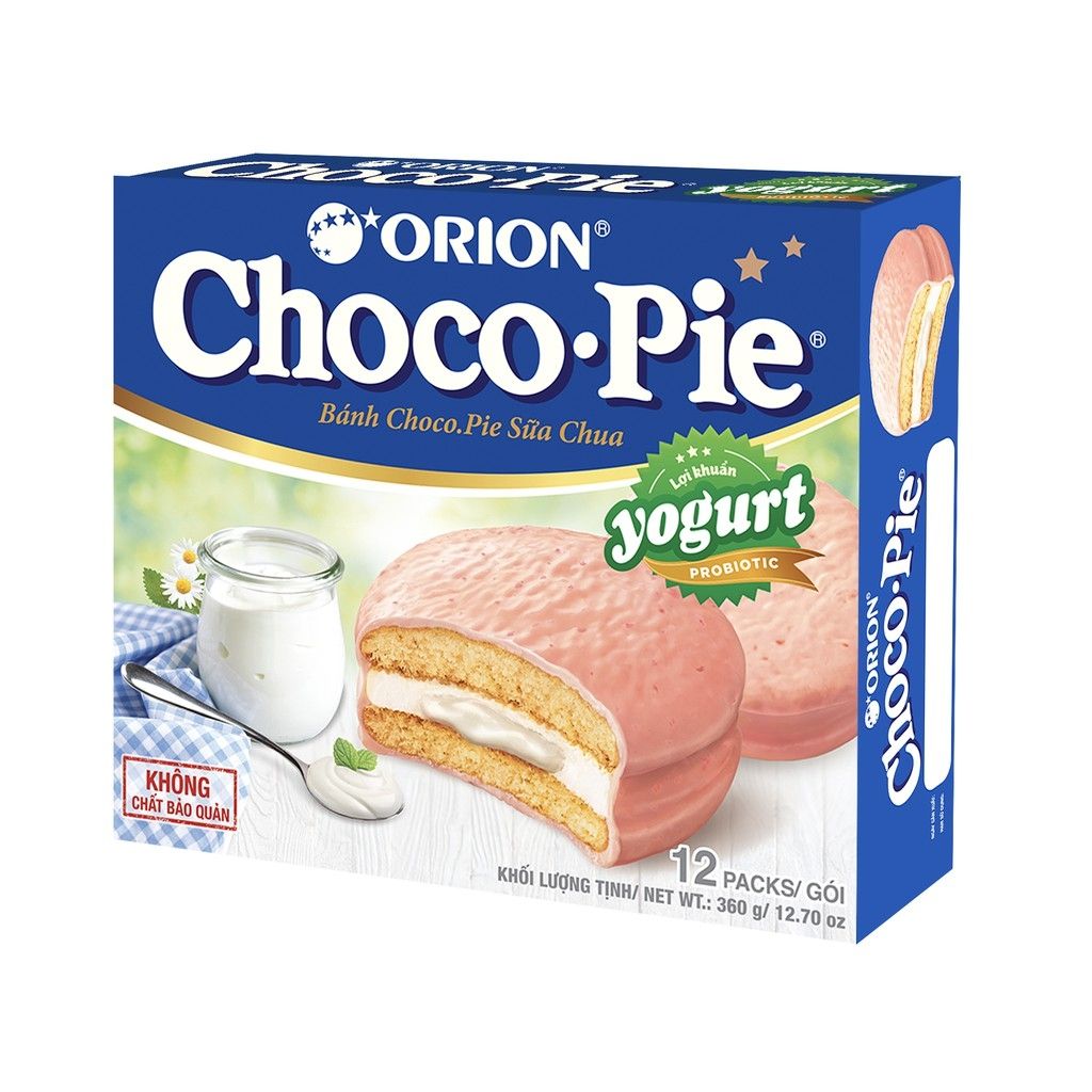 [HCM] BÁNH CHOCO PIE KEM CHUỐI ORION 444G HÀN QUỐC  [HỘP 12 CÁI]