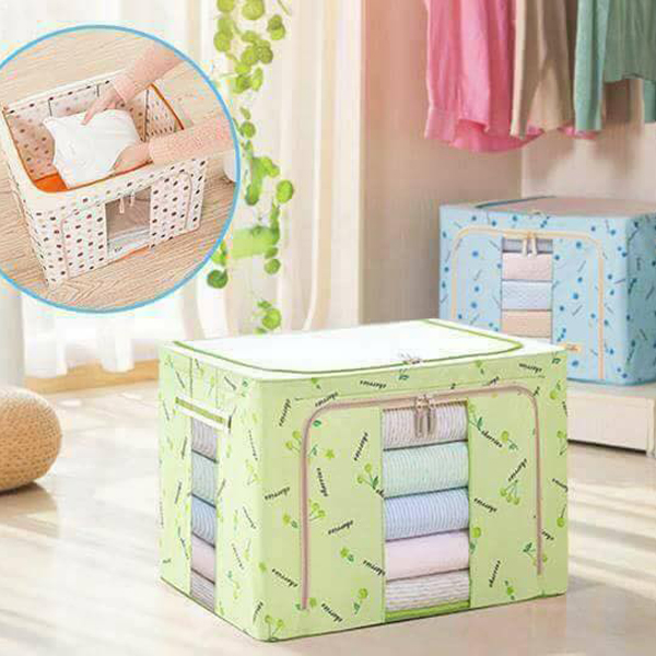 Túi Đựng Chăn Màn Khung Sắt Cao Cấp - Túi Đựng Chăn Màn Khung Thép, Quần Áo Gấp Gọn – Tủ Vải Khung Thép Tiện Lợi , Hộp đựng đồ khung thép chắc chắn nhiều màu, Túi vải đựng đồ đa năng khung thép chắc chắn, Túi đựng chăn màn quần áo khung thép