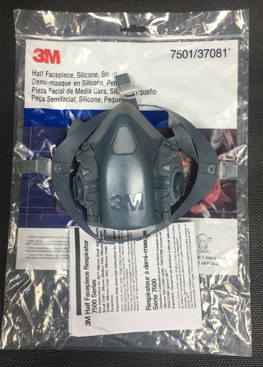 3M 7501+7093CN Set P100 Silicone bán mặt nạ (Kích thước nhỏ)