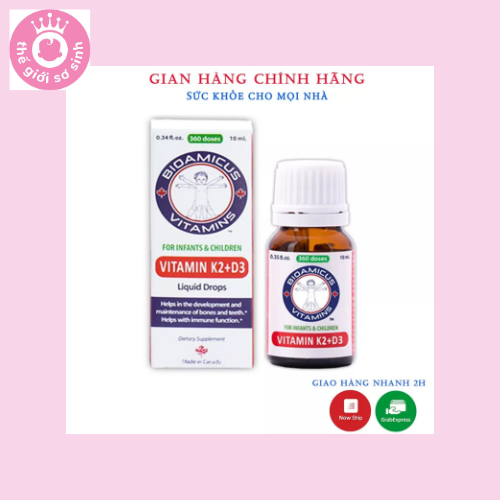 BioAmicus Vitamin D3K2MK7 10ml chính hãng- 08TGSS