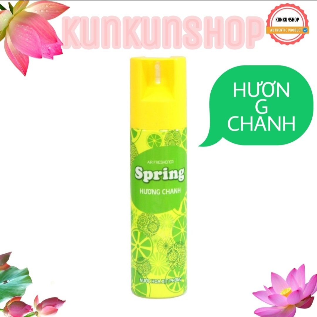 Xịt phòng Spring 225ml chính hãng mẫu mới
