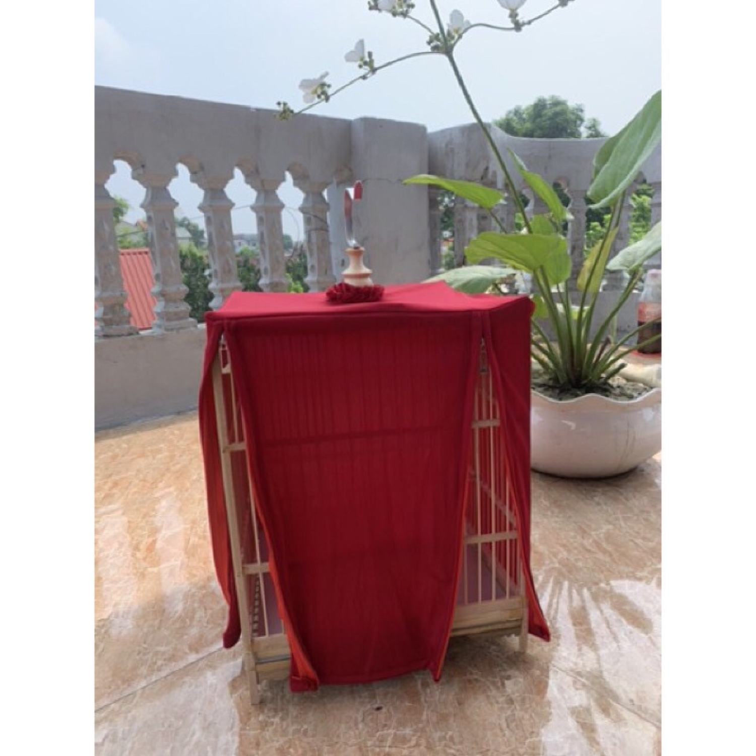 Áo ép mộc màu đỏ hai khoá