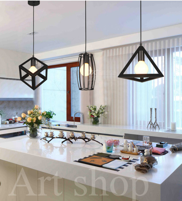 Đèn trang trí thả khối cao cấp (đã kèm bóng LED edison vàng 4w) Combo gồm 3 hình