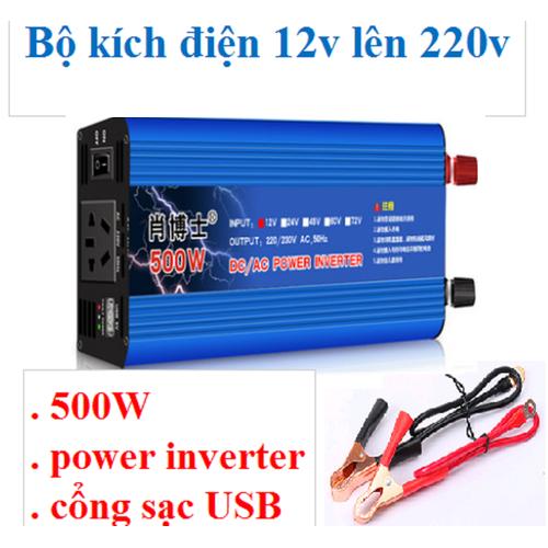 Bộ chuyển đổi điện 500w -12v sang 220v - Inverter cao cấp